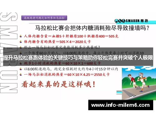 提升马拉松赛跑体验的关键技巧与策略助你轻松完赛并突破个人极限